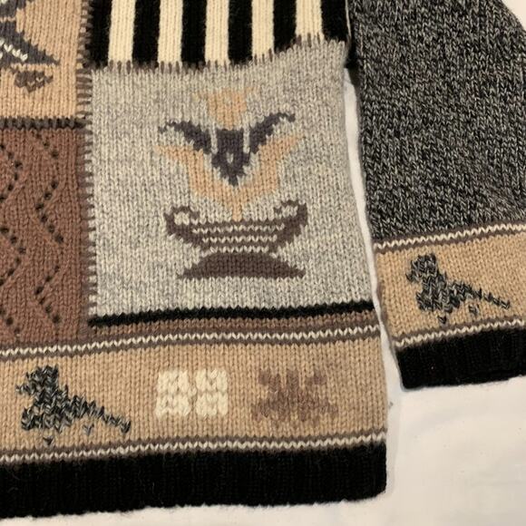 Vintage Eddie Bauer Women's Snowflake Holiday Sweater Size L Wool Office Party - Picture 5 of 9